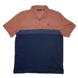 Travis Mathew Golf Lake Life Polo Heather Ruby Red Size XXL